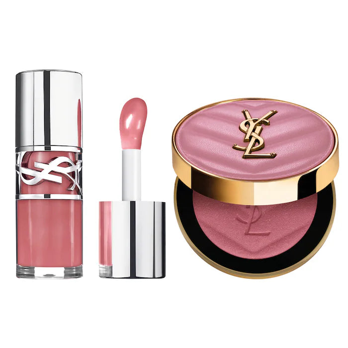 Yves Saint Laurent  YSL Iconic Pink Lip Gloss & Blush Gift Set