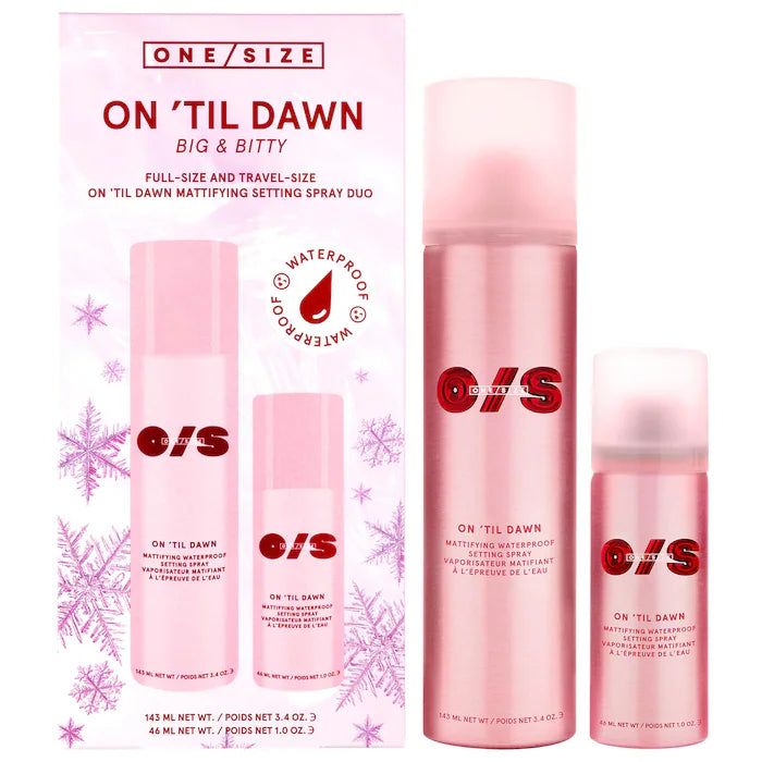 ONE/SIZE by Patrick Starrr  On 'Til Dawn Mattifying Waterproof Setting Spray Big & Bitty Duo