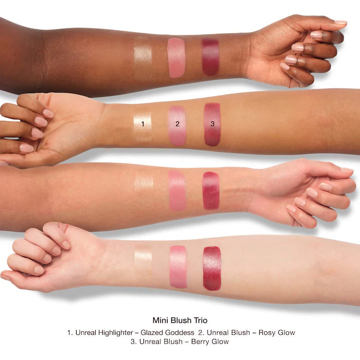 Charlotte Tilbury  Mini trío de colorete e iluminador Unreal